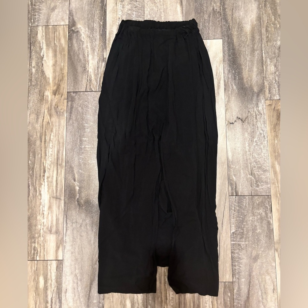 Windsor Long Maxi Slit Skirt Black Sz S